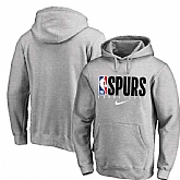Men's San Antonio Spurs Nike Spotlight Practice Performance Pullover Hoodie Silver,baseball caps,new era cap wholesale,wholesale hats