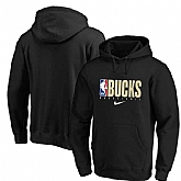 Men's Milwaukee Bucks Nike Spotlight Practice Performance Pullover Hoodie Black,baseball caps,new era cap wholesale,wholesale hats