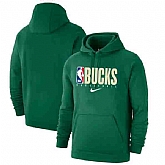 Men's Milwaukee Bucks Nike Spotlight Practice Performance Pullover Hoodie Hunter Green,baseball caps,new era cap wholesale,wholesale hats