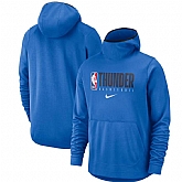 Men's Oklahoma City Thunder Nike Spotlight Practice Performance Pullover Hoodie Blue,baseball caps,new era cap wholesale,wholesale hats