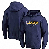 Men's Utah Jazz Nike Spotlight Practice Performance Pullover Hoodie Navy,baseball caps,new era cap wholesale,wholesale hats