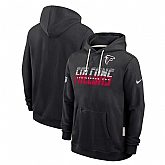 Men's Atlanta Falcons Black Sideline Standard Issue Top Prospect Dri-FIT Hoodie,baseball caps,new era cap wholesale,wholesale hats
