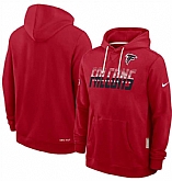 Men's Atlanta Falcons Red Sideline Standard Issue Top Prospect Dri-FIT Hoodie,baseball caps,new era cap wholesale,wholesale hats