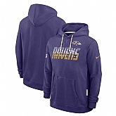 Men's Baltimore Ravens Purple Sideline Standard Issue Top Prospect Dri-FIT Hoodie,baseball caps,new era cap wholesale,wholesale hats