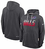 Men's Buffalo Bills Charcoal Sideline Standard Issue Top Prospect Dri-FIT Hoodie,baseball caps,new era cap wholesale,wholesale hats