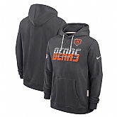 Men's Chicago Bears Charcoal Sideline Standard Issue Top Prospect Dri-FIT Hoodie,baseball caps,new era cap wholesale,wholesale hats