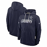 Men's Dallas Cowboys Navy Sideline Standard Issue Top Prospect Dri-FIT Hoodie,baseball caps,new era cap wholesale,wholesale hats