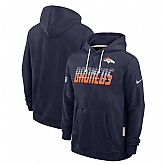 Men's Denver Broncos Navy Sideline Standard Issue Top Prospect Dri-FIT Hoodie,baseball caps,new era cap wholesale,wholesale hats