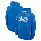 Men's Detroit Lions Blue Sideline Standard Issue Top Prospect Dri-FIT Hoodie,baseball caps,new era cap wholesale,wholesale hats