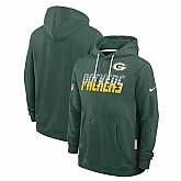 Men's Green Bay Packers Green Sideline Standard Issue Top Prospect Dri-FIT Hoodie,baseball caps,new era cap wholesale,wholesale hats
