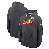 Men's Kansas City Chiefs Charcoal Sideline Standard Issue Top Prospect Dri-FIT Hoodie,baseball caps,new era cap wholesale,wholesale hats
