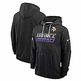 Men's Minnesota Vikings Black Sideline Standard Issue Top Prospect Dri-FIT Hoodie,baseball caps,new era cap wholesale,wholesale hats