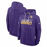 Men's Minnesota Vikings Purple Sideline Standard Issue Top Prospect Dri-FIT Hoodie,baseball caps,new era cap wholesale,wholesale hats