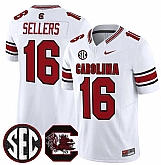 Men's South Carolina Fighting Gamecocks #16 LaNorris Sellers White 2026 F.U.S.E. Stitched Nike Jersey Dzhi,baseball caps,new era cap wholesale,wholesale hats