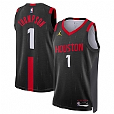 Men's Houston Rockets #1 Amen Thompson Black 2026-27 Statement Swingman Stitched Jersey Dzhi,baseball caps,new era cap wholesale,wholesale hats