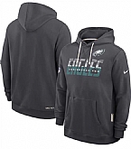 Men's Philadelphia Eagles Charcoal Sideline Standard Issue Top Prospect Dri-FIT Hoodie,baseball caps,new era cap wholesale,wholesale hats