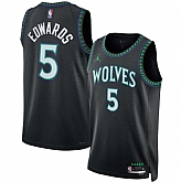 Men's Minnesota Timberwolves #5 Anthony Edwards Black 2026-27 Statement Swingman Edition Stitched Jersey Dzhi,baseball caps,new era cap wholesale,wholesale hats