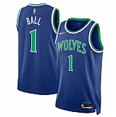 Men's Minnesota Timberwolves #1 LaMelo Ball Blue 2026-27 Icon Swingman Edition Stitched Jersey Dzhi,baseball caps,new era cap wholesale,wholesale hats