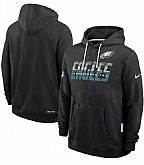 Men's Philadelphia Eagles Black Sideline Standard Issue Top Prospect Dri-FIT Hoodie,baseball caps,new era cap wholesale,wholesale hats