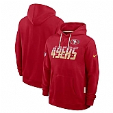 Men's San Francisco 49ers Scarlet Sideline Standard Issue Top Prospect Dri-FIT Hoodie,baseball caps,new era cap wholesale,wholesale hats