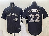 Men's Toronto Blue Jays #22 Ernie Clement 2026 Fashion Replica Black Out Stitched Jersey,baseball caps,new era cap wholesale,wholesale hats