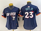 Women's San Diego Padres X Hello Kitty Blank Obsidian 2026 City Connect Stadium Stitched Jersey(Run Small),baseball caps,new era cap wholesale,wholesale hats