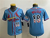Youth St. Louis Cardinals #18 Jordan Walker Blue USA 250 Fourth of July Stitched Baseball Jersey,baseball caps,new era cap wholesale,wholesale hats