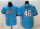 Men's Atlanta Braves #46 Dylan Dodd Blue 2026 City Connect Stadium Stitched Jersey,baseball caps,new era cap wholesale,wholesale hats