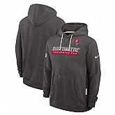 Men's Tampa Bay Buccaneers Pewter Sideline Standard Issue Top Prospect Dri-FIT Hoodie,baseball caps,new era cap wholesale,wholesale hats