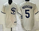Men's Chicago White Sox #5 Munetaka Murakami Cream Player Name 2021 Field of Dreams Authentic Jersey,baseball caps,new era cap wholesale,wholesale hats