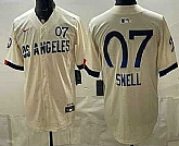 Men's Los Angeles Dodgers #7 Blake Snell Cream 2024 City Connect Limited Stitched Jersey,baseball caps,new era cap wholesale,wholesale hats