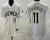 Men's Milwaukee Brewers #11 Jackson Chourio White Limited Jersey,baseball caps,new era cap wholesale,wholesale hats
