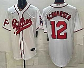 Men's Philadelphia Phillies #12 Kyle Schwarber Name White 2026 Field of Dreams Stadium Stitched Jersey,baseball caps,new era cap wholesale,wholesale hats