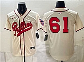 Men's Philadelphia Phillies #61 Cristopher Sanchez Cream 2026 Field of Dreams Stadium Stitched Jersey,baseball caps,new era cap wholesale,wholesale hats
