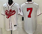 Men's Philadelphia Phillies #7 Trea Turner White 2026 Field of Dreams Stadium Stitched Jersey,baseball caps,new era cap wholesale,wholesale hats