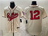 Men's Philadelphia Phillies #12 Kyle Schwarber Cream 2026 Field of Dreams Stadium Stitched Jersey,baseball caps,new era cap wholesale,wholesale hats