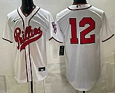 Men's Philadelphia Phillies #12 Kyle Schwarber White 2026 Field of Dreams Stadium Stitched Jersey,baseball caps,new era cap wholesale,wholesale hats