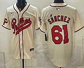 Men's Philadelphia Phillies #61 Cristopher Sanchez Name Cream 2026 Field of Dreams Stadium Stitched Jersey,baseball caps,new era cap wholesale,wholesale hats