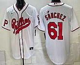 Men's Philadelphia Phillies #61 Cristopher Sanchez White 2026 Field of Dreams Stadium Stitched Jersey,baseball caps,new era cap wholesale,wholesale hats