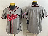 Women's Philadelphia Phillies Blank Gray 2026 Field of Dreams Stadium Stitched Jersey(Run Small),baseball caps,new era cap wholesale,wholesale hats