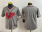 Youth Philadelphia Phillies Blank Gray 2026 Field of Dreams Stadium Stitched Jersey,baseball caps,new era cap wholesale,wholesale hats