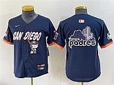 Youth San Diego Padres X Hello Kitty Team Big Logo Obsidian 2026 City Connect Stadium Stitched Baseball Jerseys,baseball caps,new era cap wholesale,wholesale hats