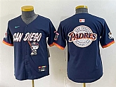 Youth San Diego Padres X Hello Kitty Team Big Logo Obsidian 2026 City Connect Stadium Stitched Baseball Jersey,baseball caps,new era cap wholesale,wholesale hats