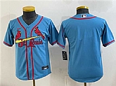 Youth St. Louis Cardinals Blank Blue Cool Base Stitched Jersey,baseball caps,new era cap wholesale,wholesale hats
