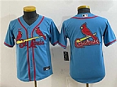 Youth St. Louis Cardinals Team Big Logo Blue Cool Base Stitched Baseball Jersey,baseball caps,new era cap wholesale,wholesale hats