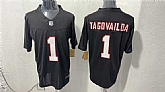 Men's Atlanta Falcons #1 Tua Tagovailoa Black F.U.S.E. Vapor Untouchable Limited Stitched Stitched Jersey,baseball caps,new era cap wholesale,wholesale hats