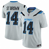 Men's Detroit Lions #14 Amon-Ra St. Brown Silver 2026 F.U.S.E. Rivalries Collection Limited Stitched Jersey Dzhi,baseball caps,new era cap wholesale,wholesale hats