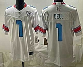 Men's Houston Texans #1 Tank Dell White 2026 FUSE Rivalries Collection Limited Stitched Jersey,baseball caps,new era cap wholesale,wholesale hats