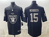 Men's Las Vegas Raiders #15 Fernando Mendoza Black Team Big Logo Vapor Untouchable Limited Stitched Jersey Dzhi,baseball caps,new era cap wholesale,wholesale hats