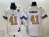 Men's New Orleans Saints #41 Alvin Kamara White F.U.S.E. 60th Anniversary Patch Vapor Limited Stitched Jersey Dzhi,baseball caps,new era cap wholesale,wholesale hats